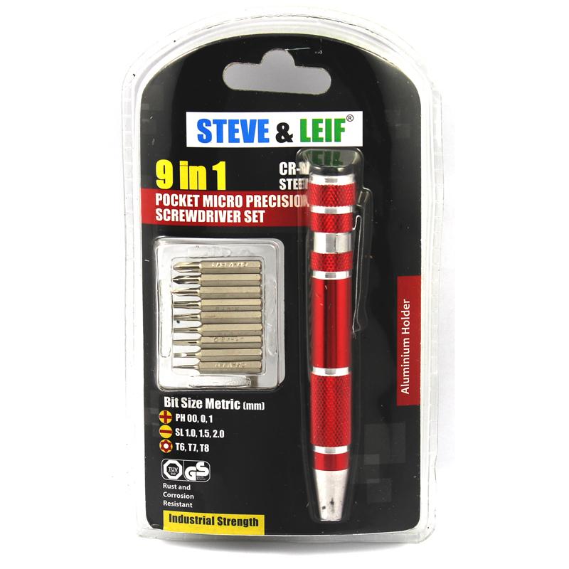 S&L 9 In 1 Pocket Micro Precision Screwdriver Set