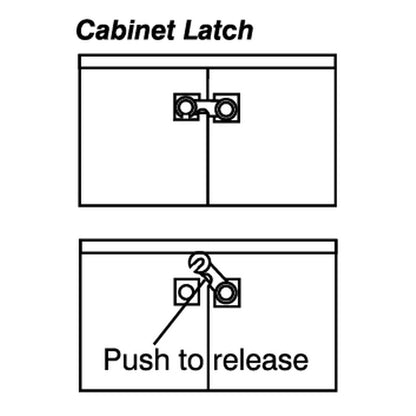 S&L Cabinet Latch White