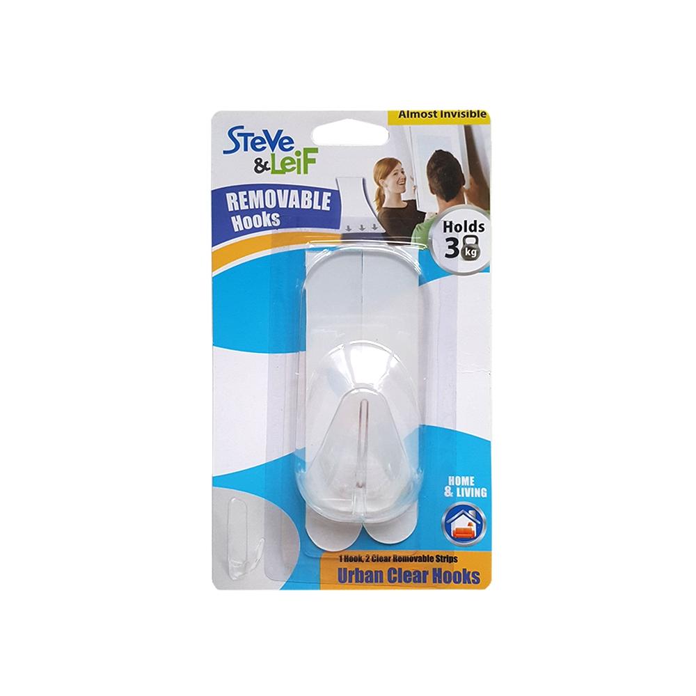 S&L Removable Humidity Resistant Hook Clear