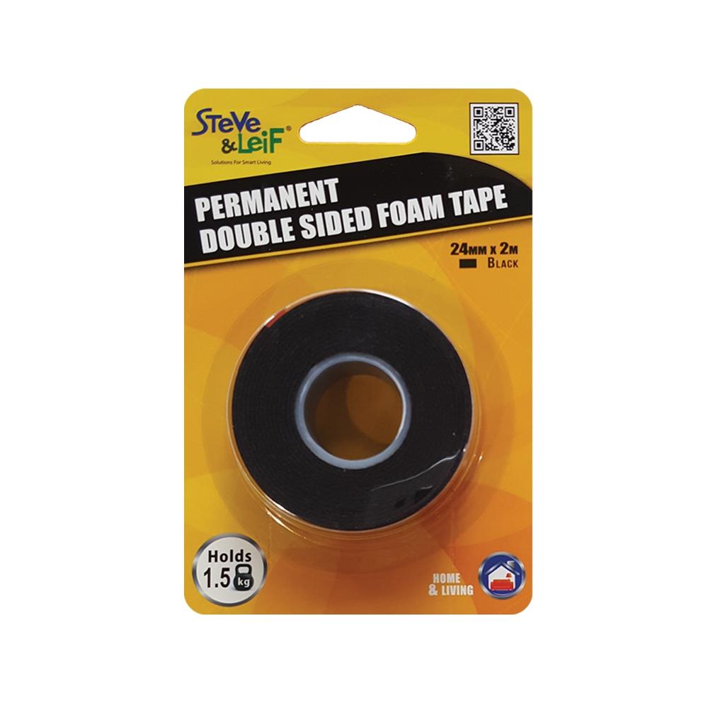S&L Double Sided Foam Tape 24mm*2m Black