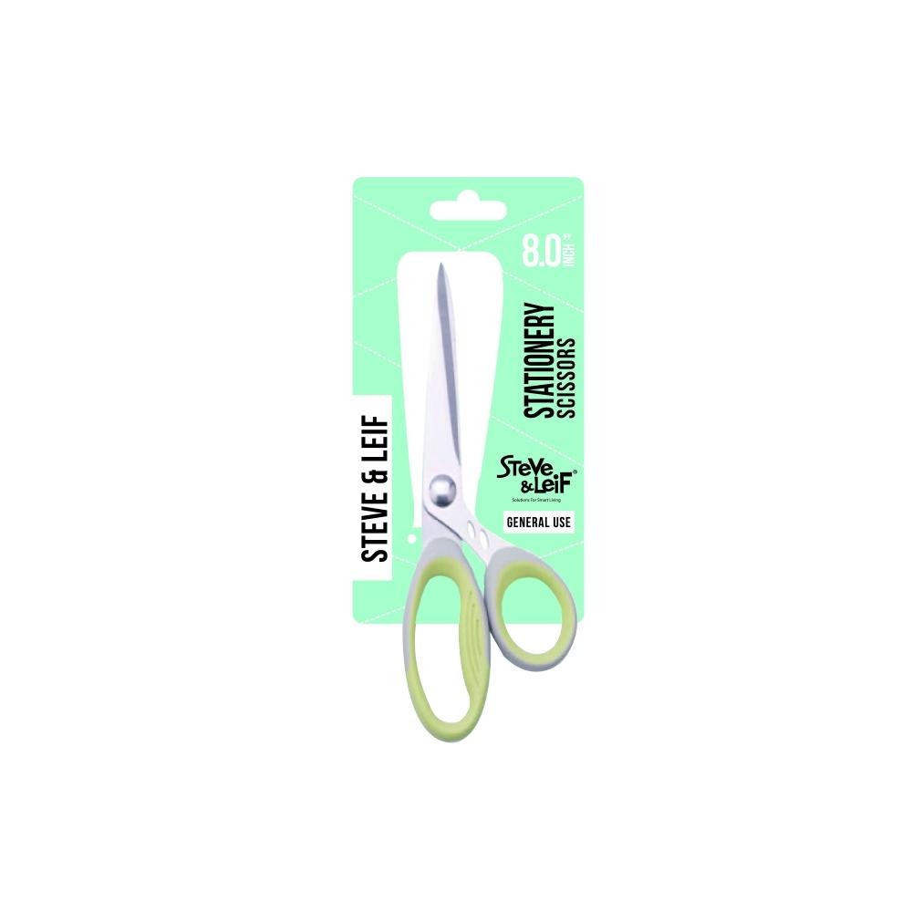 Featured Product Photo for S&L SL-5082 8" Stationery Scissors with PP Handle & Stainless Steel Blade