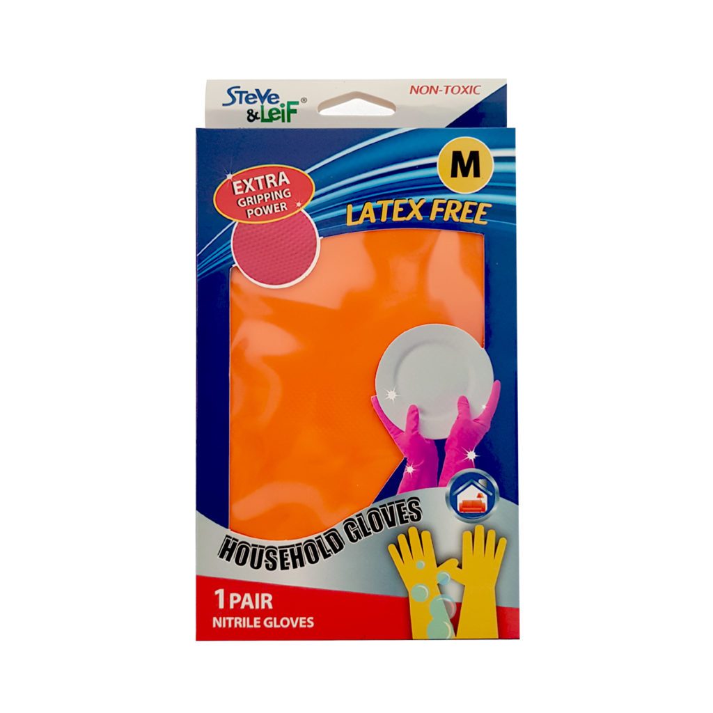 Featured Product Photo for S&L SL-5702 Orange Nitrile Glove Size M