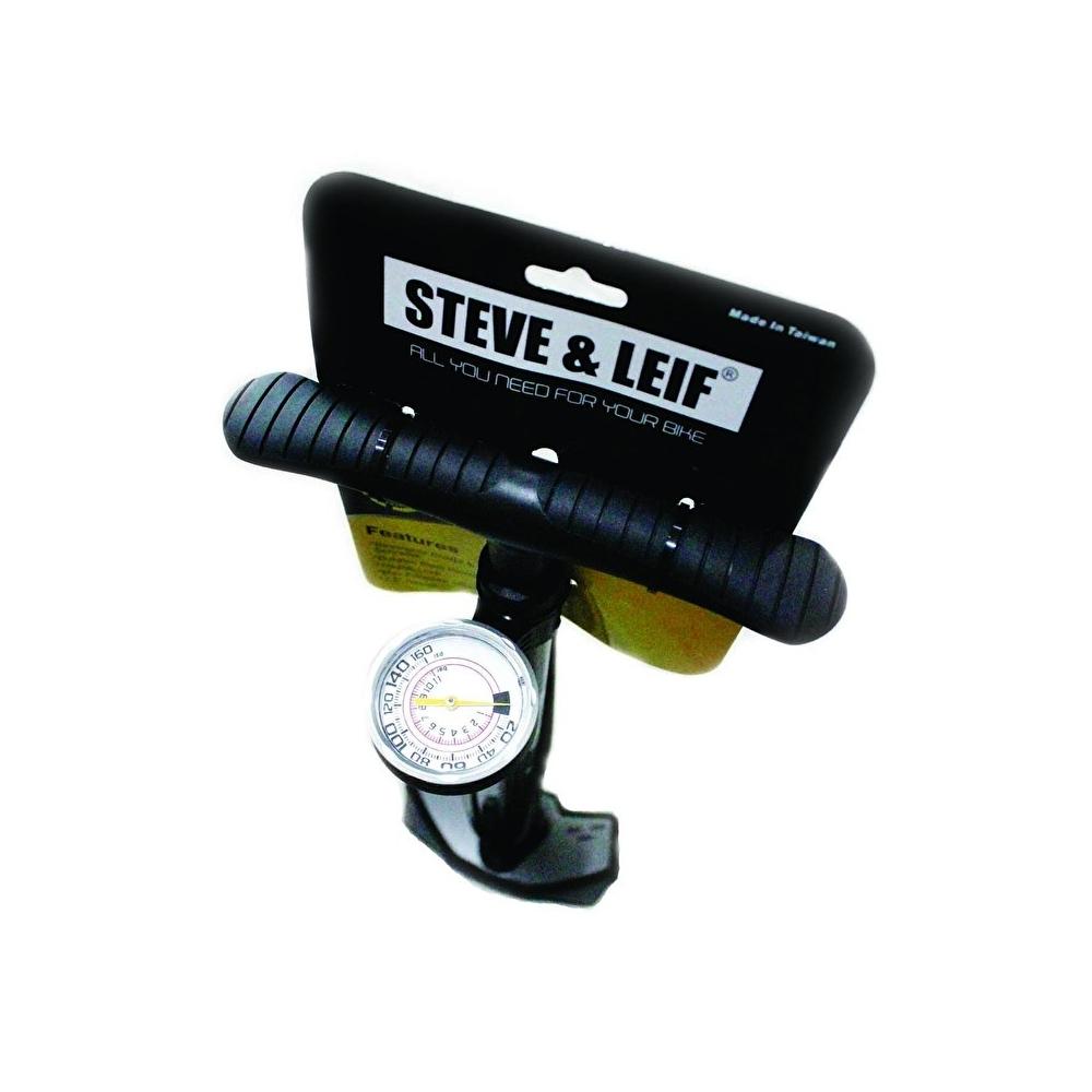 S&L Steel Floor Pump With Top Mounted Gauge