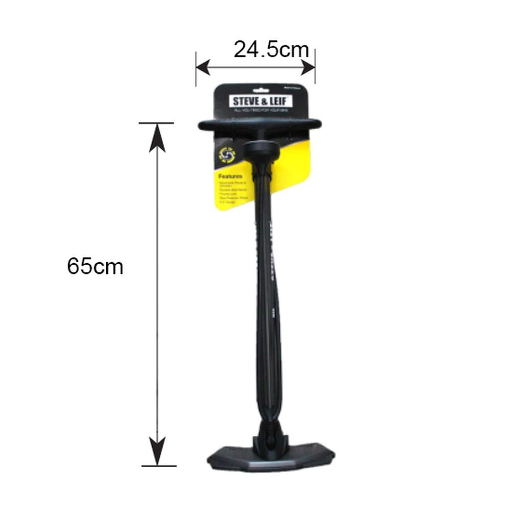 S&L Steel Floor Pump With Top Mounted Gauge