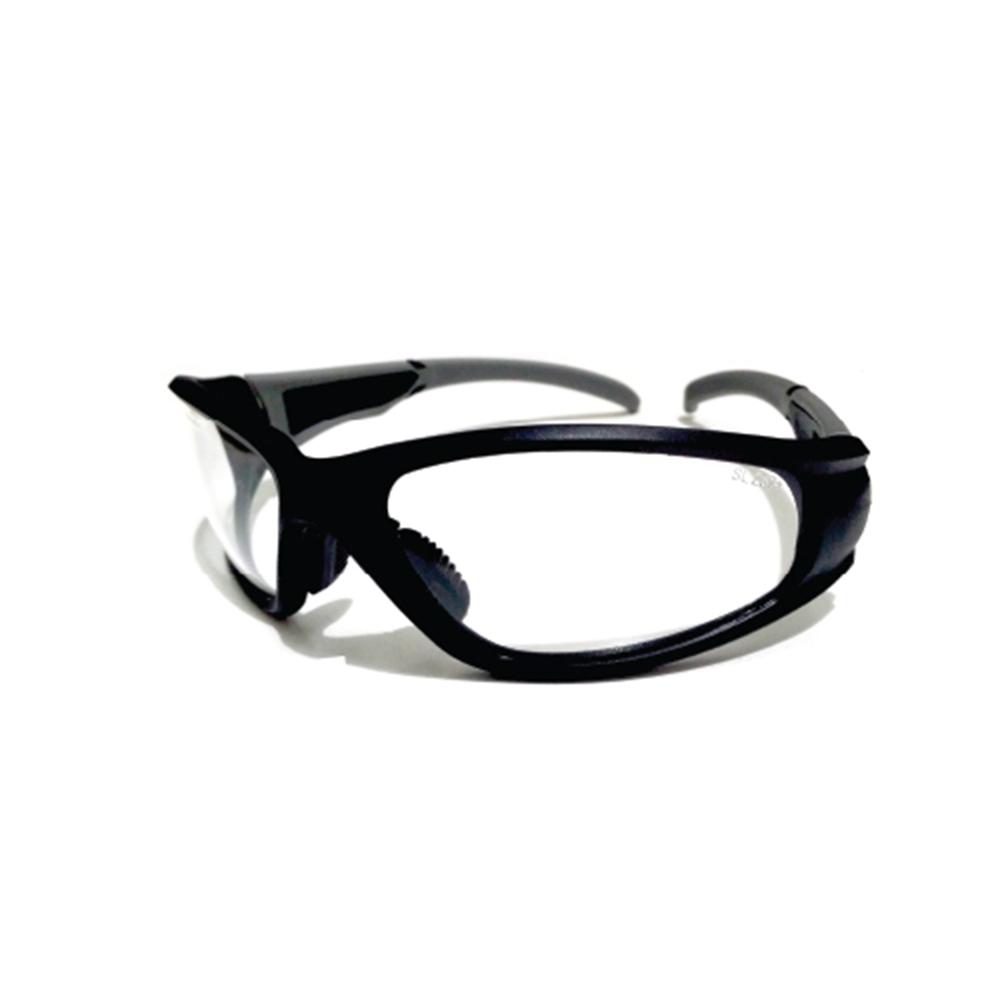 S&L Black Frame Clear Lens Safety Glasses