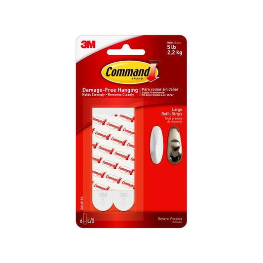 3M Command Large Refill Strips 8 Strips (17023P-8PK)