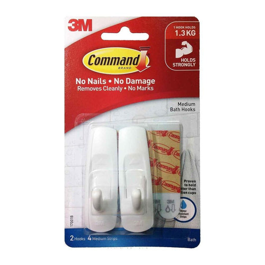 3M Command Medium Bath Hook (17001B)