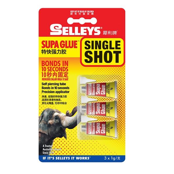 Photo of Selleys Supa Glue Single Shot 3x1gm
