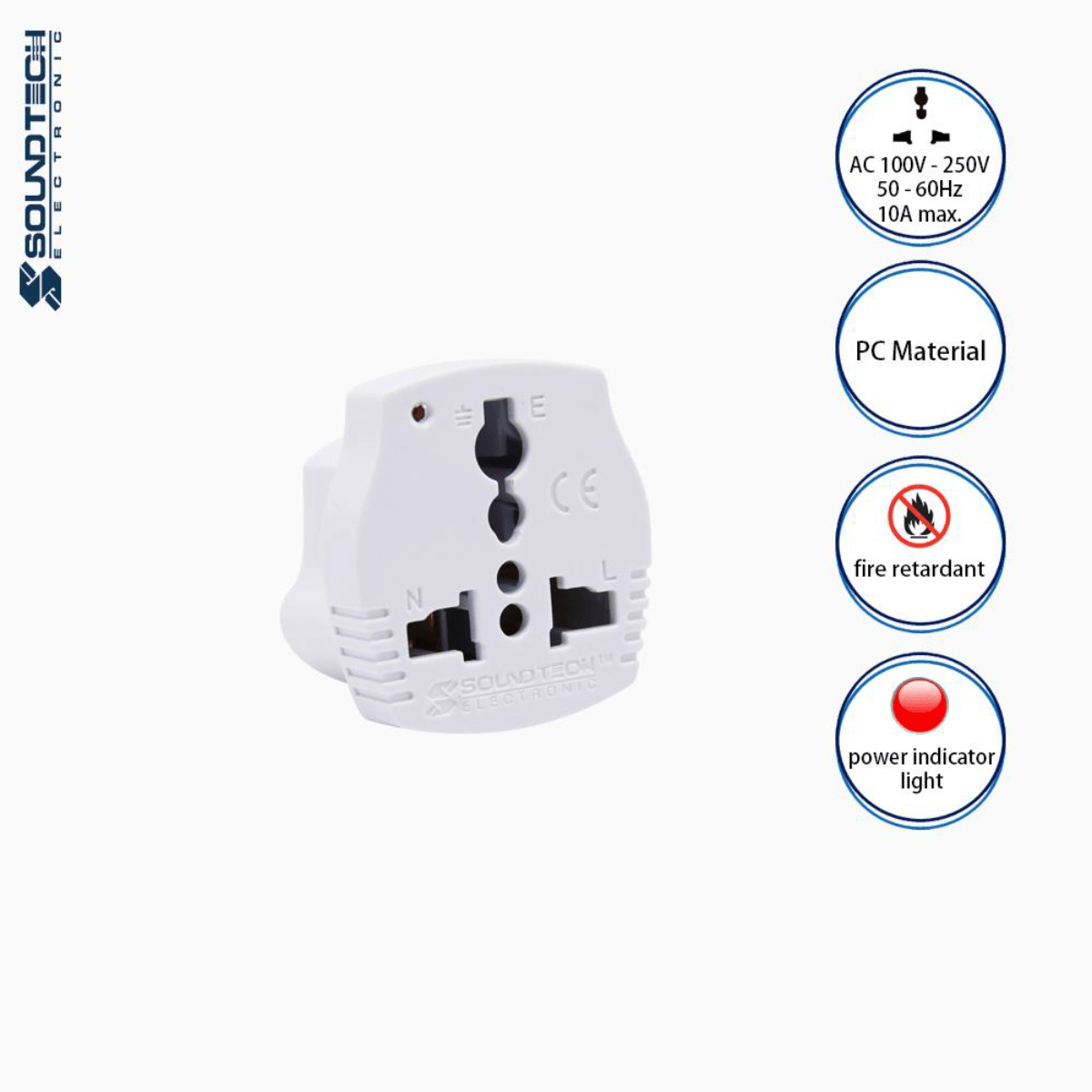 Soundteoh Travel Adaptor AD-6F-P