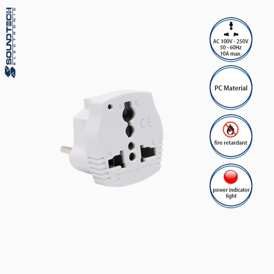 Soundteoh Travel Adaptor AD-6R-P