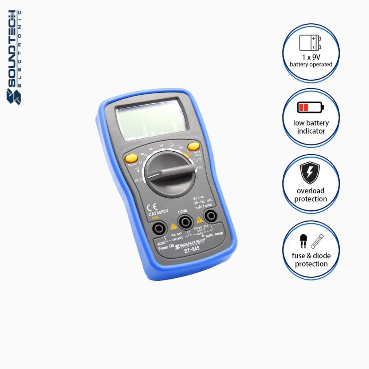 Soundteoh Auto Range Digital Multimeter ET-845