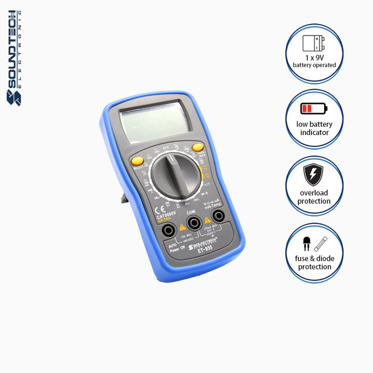 Soundteoh Manual Range Digital Multimeter ET-855