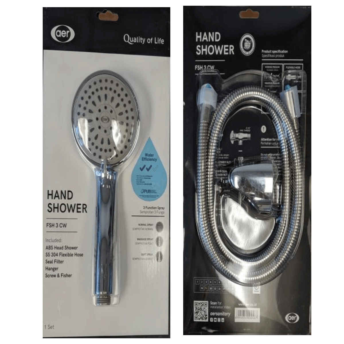 AER Hand Shower Set (FSH 3CW)