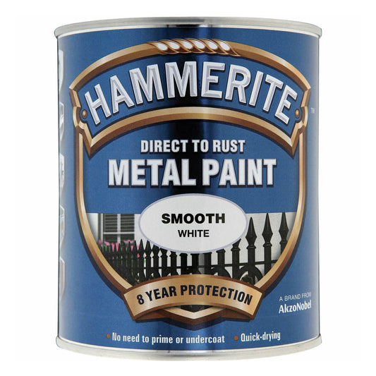 Hammerite Direct to Rust Metal Paint - Smooth Finish (All Popular Colours)