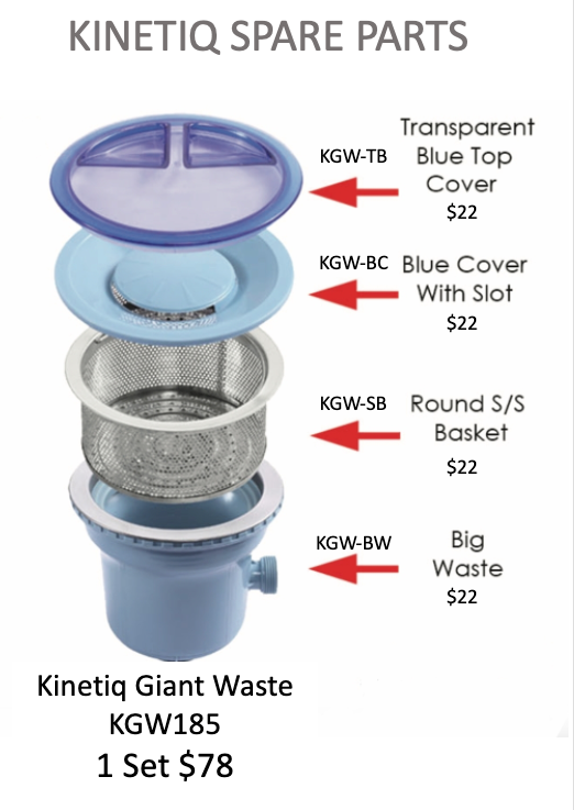 Tuscani Tapware KGW185 - Kinetiq Spare Parts - Giant Waste