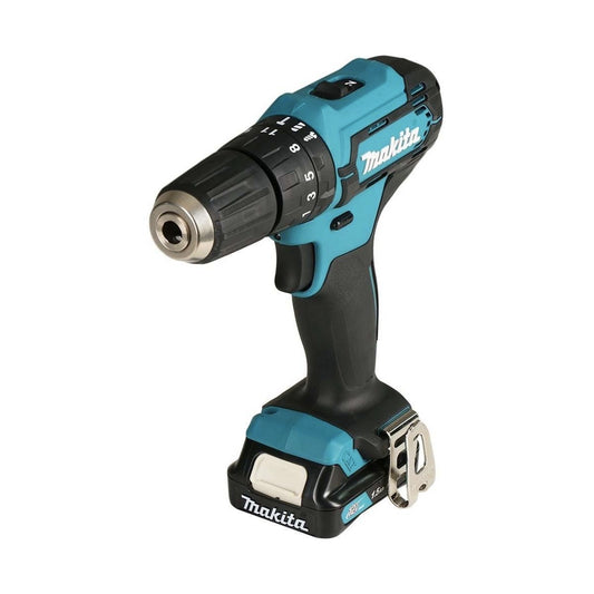 Makita 12V 2X1.5Ah Li-Ion 10mm Hammer Driver Drill (HP333DWYE)