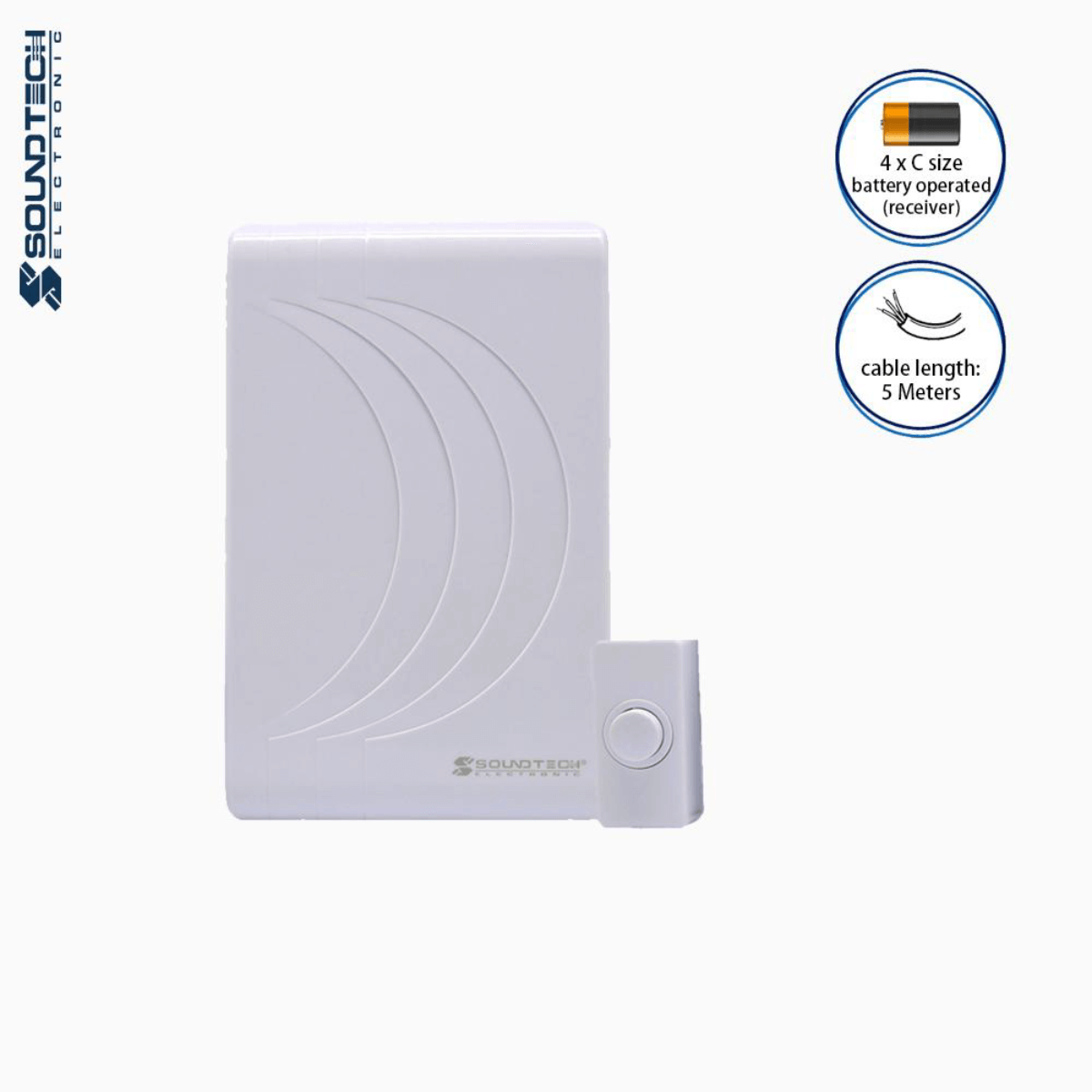 Soundteoh Mechanical Striking Wired Doorbell MDC-868