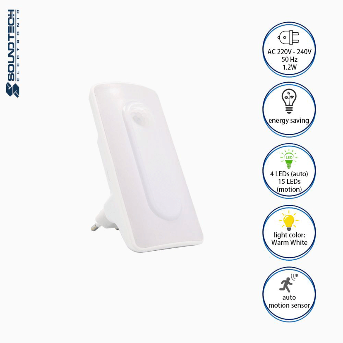 Soundteoh Auto-Motion Sensor LED Night Light MSL-528