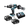 Makita Hammer Drill (SET 2x5Ah) 18V LXT Brushless (DHP481RTE)