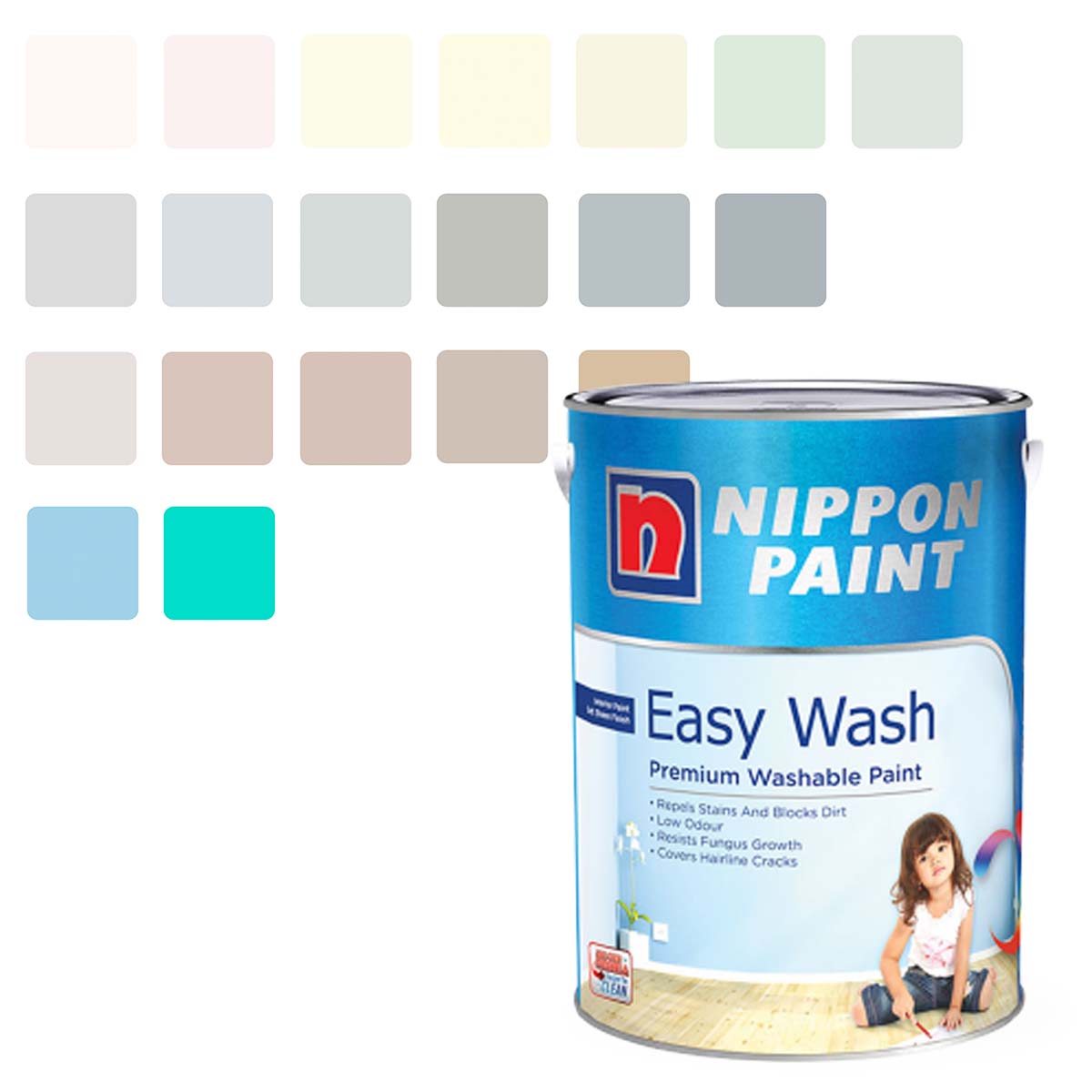 Nippon Easy Wash with Teflon (All Popular Colours)