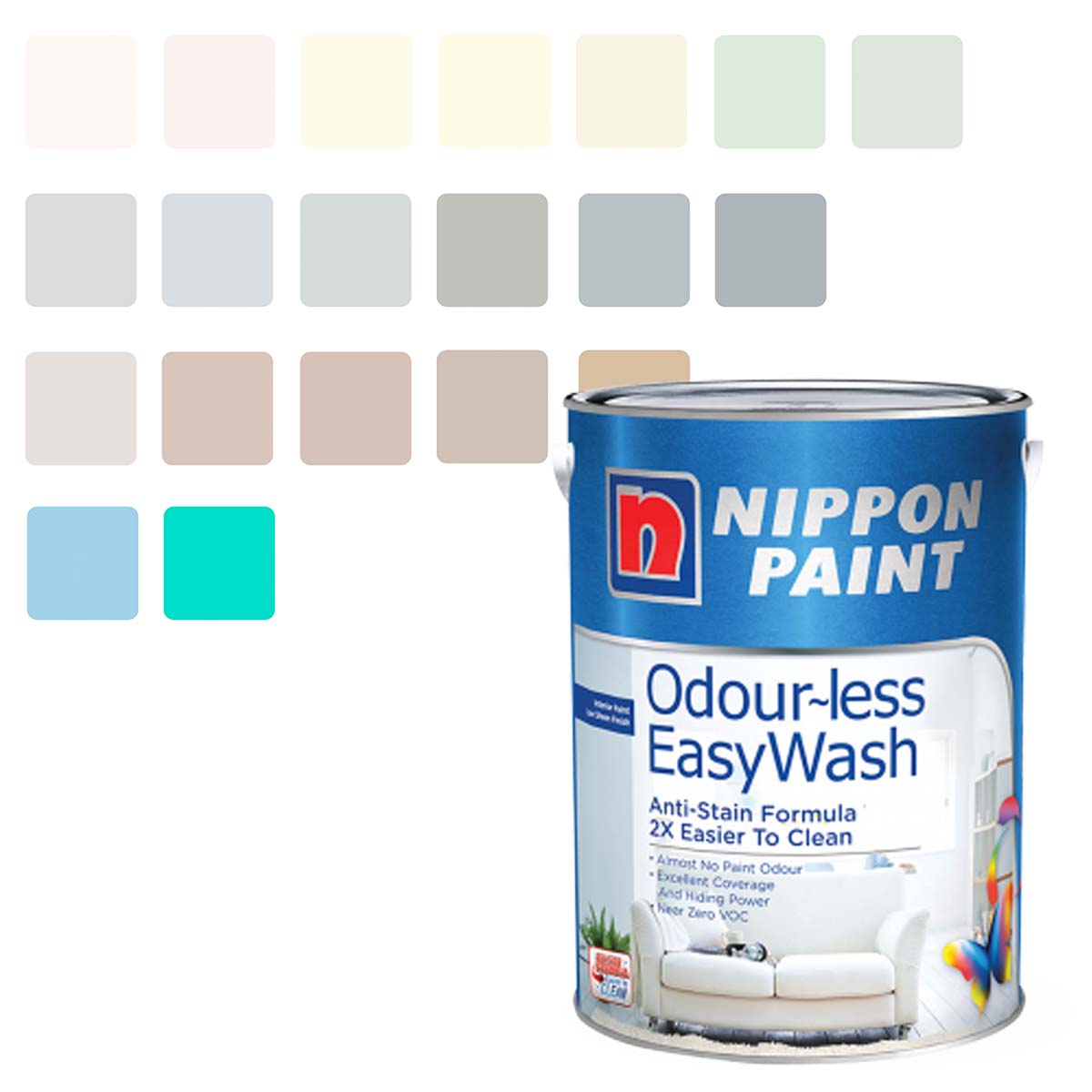 Nippon Odour-less EasyWash (All Popular Colours)