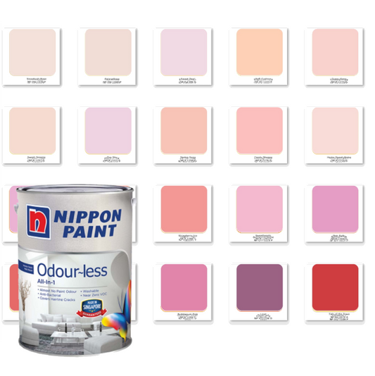 Nippon Paint Odour-Less All-in-1 (Pink and Red)