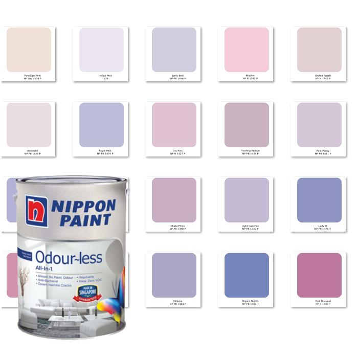 Nippon Paint Odour-Less All-in-1 (Purple)