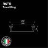 Tuscani Tapware R5TR - RONDANA Series Towel Ring - Bathroom Accessories