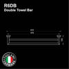 Tuscani Tapware R6DB - RONDANA Series  Double Towel Bar- Bathroom Accessories