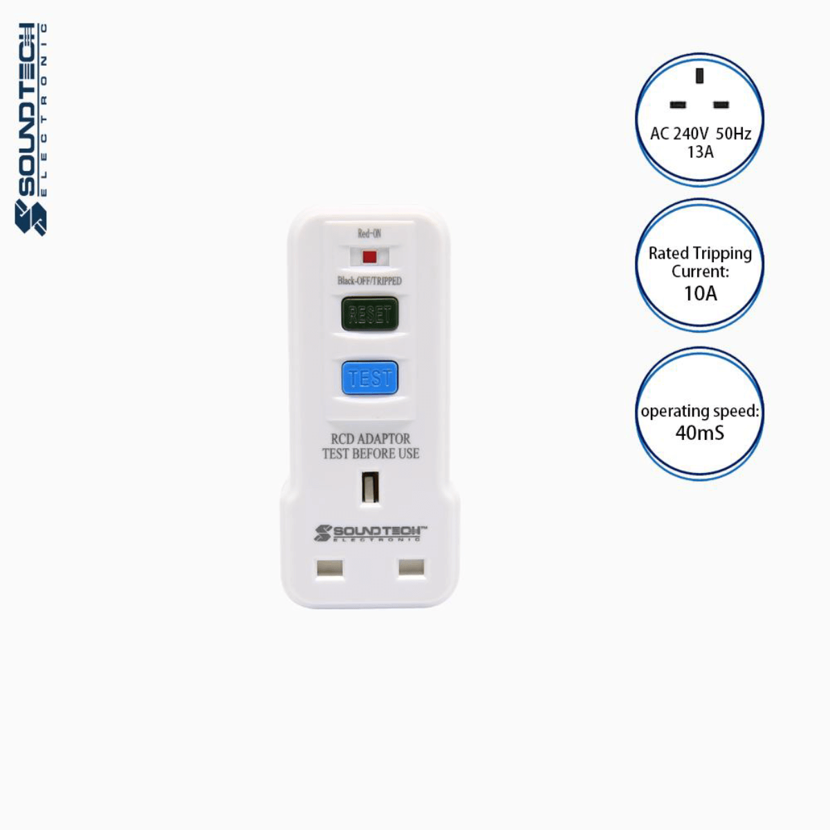 Soundteoh RCD Safety Adaptor RCD-10A