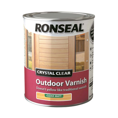 Ronseal Crystal Clear Outdoor Varnish Matt 750ml (37368)