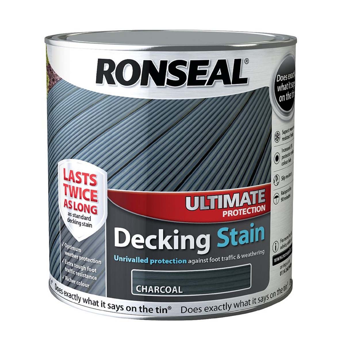 Ronseal Ultimate Protection Decking Stain Charcoal 2.5L (36912)