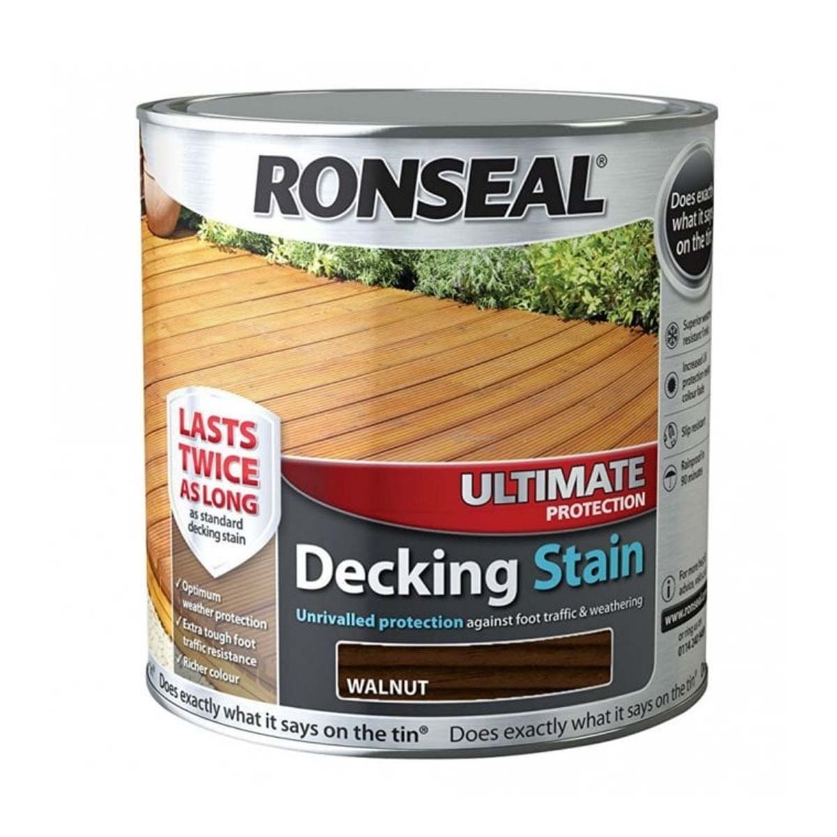 Ronseal Ultimate Protection Decking Stain Walnut 2.5L (37456)