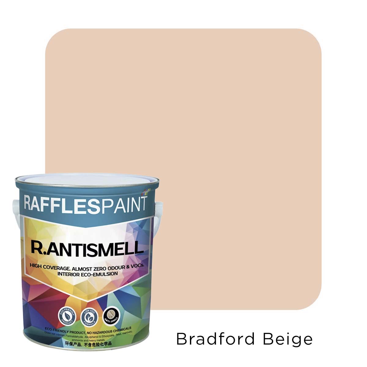 Raffles Paint  R.ANTISMELL (5L + 20L, All Popular Colours)