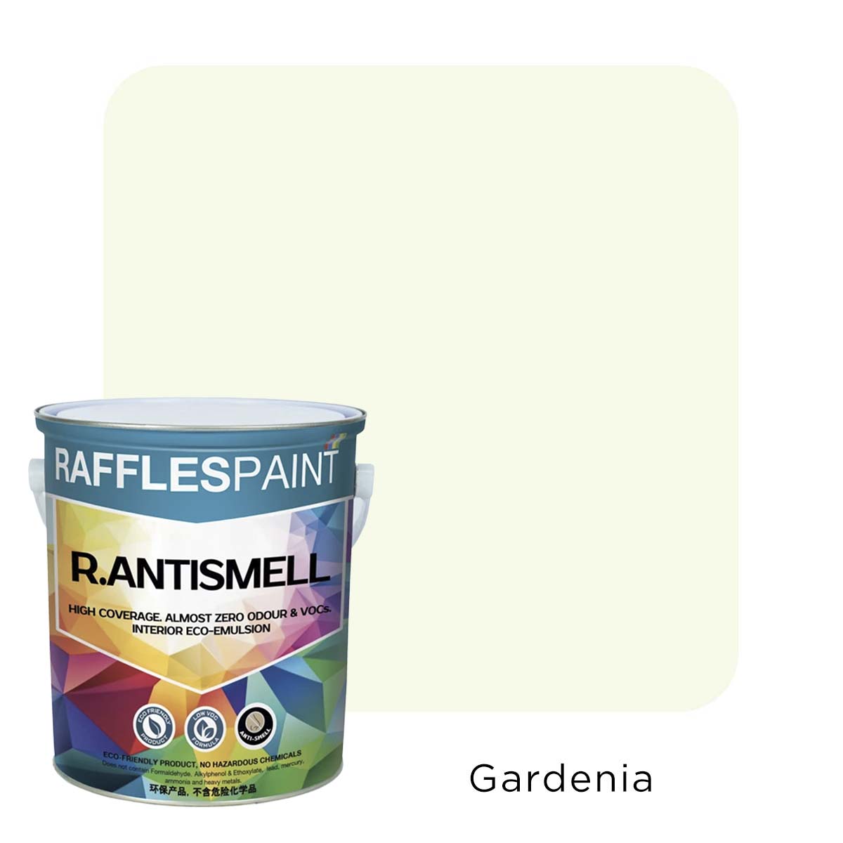 Raffles Paint  R.ANTISMELL (5L + 20L, All Popular Colours)