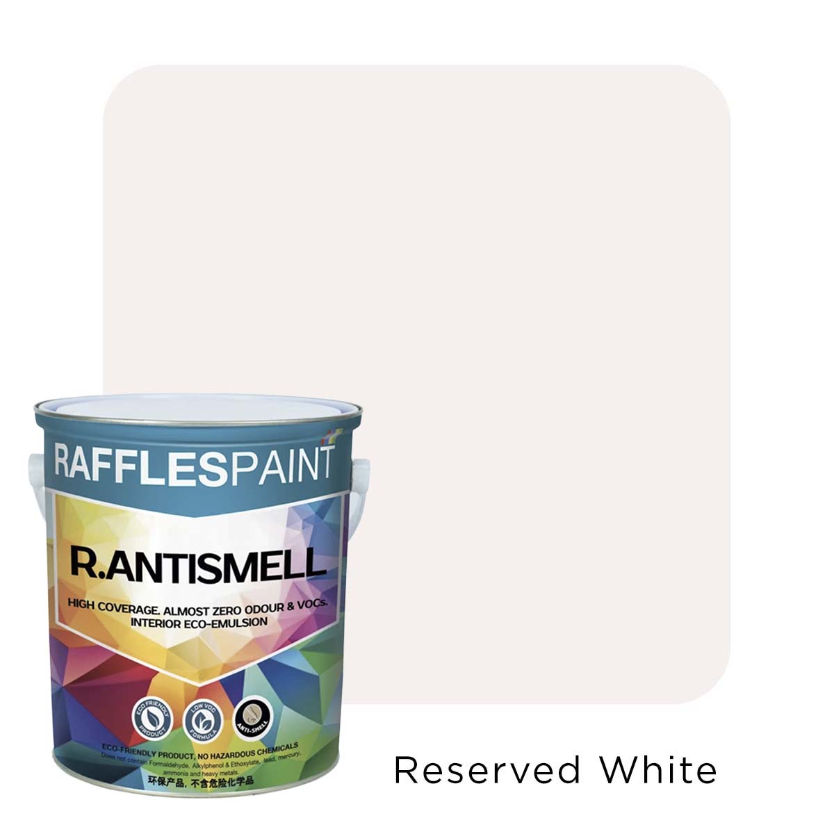 Raffles Paint  R.ANTISMELL (5L + 20L, All Popular Colours)