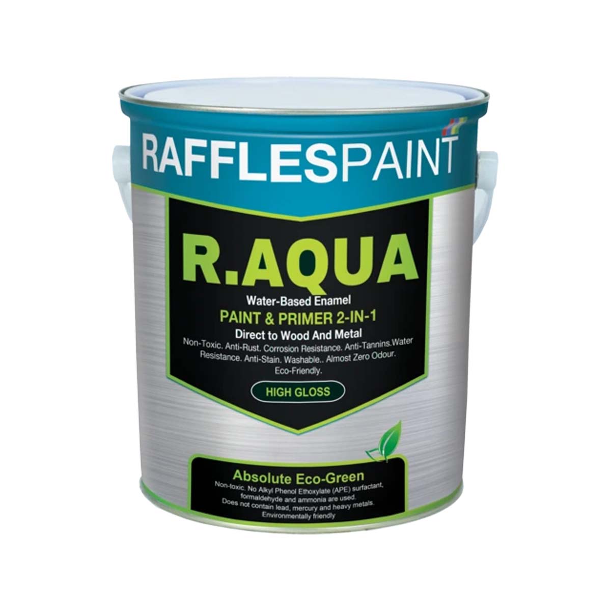 Raffles Paint R.AQUA: Water Based Enamel Paint & Primer 2-in-1 (All Popular Colours)