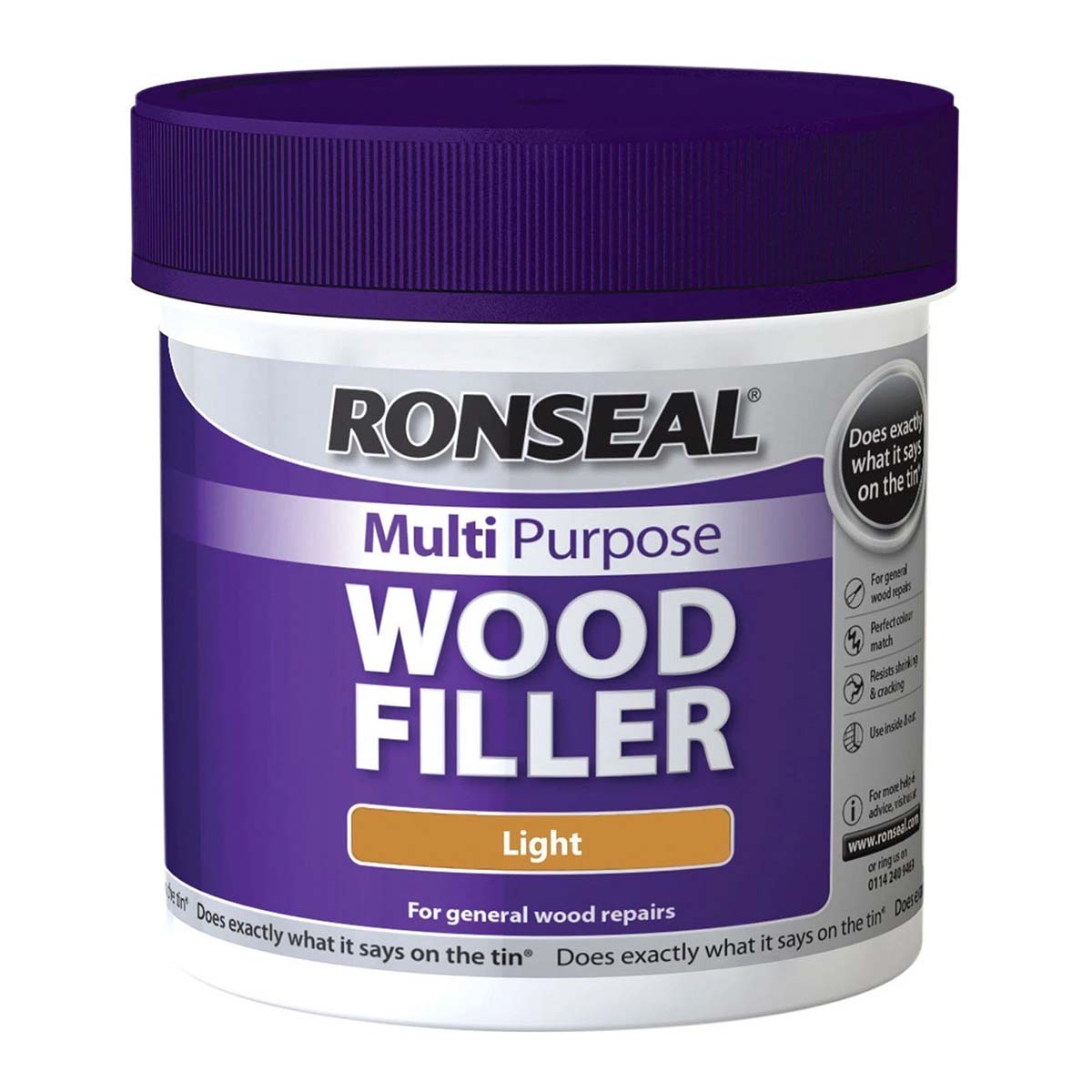 Ronseal Multi Purpose Wood Filler Light 250G (34746)