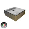 Photo of Wall / Deck Designer Basin - Gold Cube Square