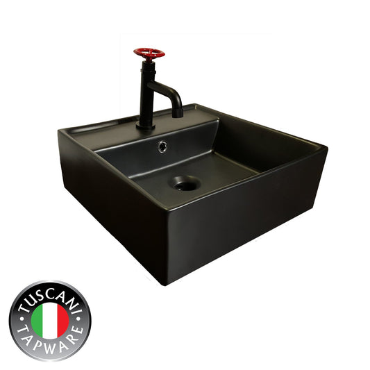 Photo of Wall / Deck Designer Basin - Industrial Designed Matt Black Wall