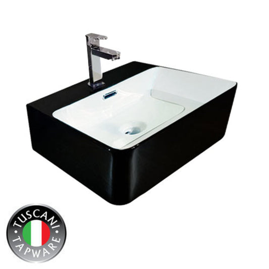 Photo of Wall / Deck Designer Basin - White & Black Wall