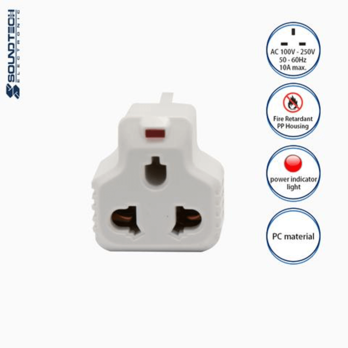 Soundteoh Travel Adaptor TP-3E