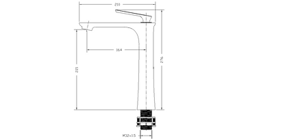 Tuscani Tapware TR102H - Rivana Series High Basin Mixer - Mixer