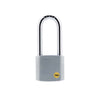 Yale Silver Series Outdoor Brass / Satin Long Shackle Padlock - Boron Shackle (Y120/50/163/1)