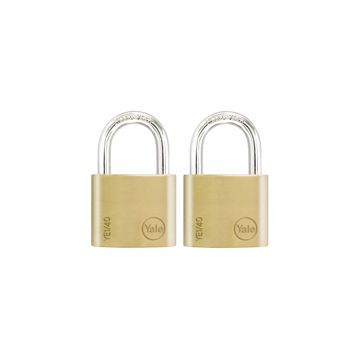 Yale Essential Series Indoor Brass Standard Shackle Padlock (YE1/40/122)