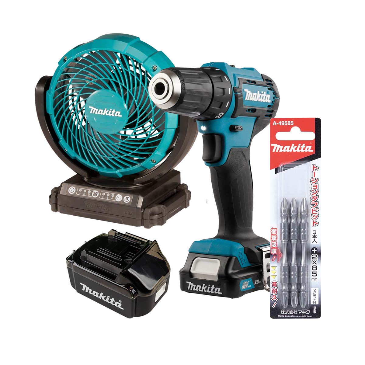 Makita DC Driver Drill 12V (DF333DNX10) - COMBO SET 4