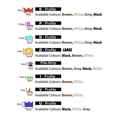 S&L P-Profile Weather Strip